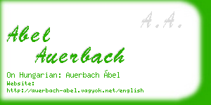 abel auerbach business card