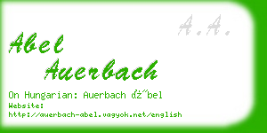 abel auerbach business card